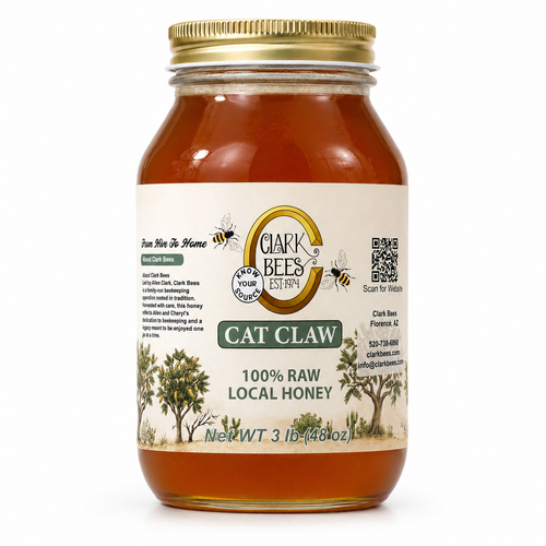 Raw Arizona Cat Claw Honey –  Glass Round