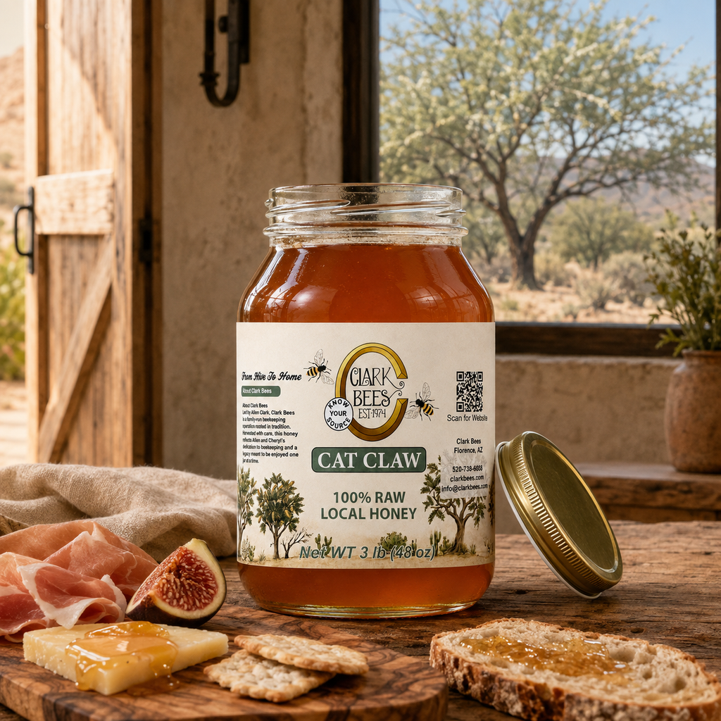 Raw Arizona Cat Claw Honey –  Glass Round