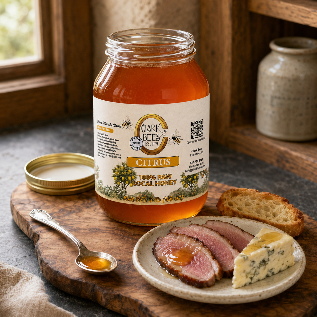 Raw Arizona Citrus Honey –  Glass Round